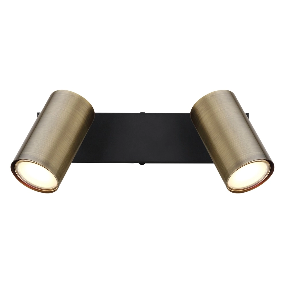 Ceiling lamp 2-lights Robby black with bronze Globo 9007371439980