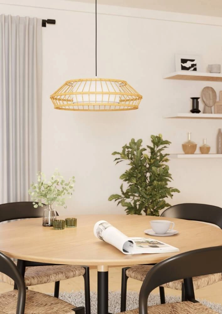 Pendant lamp Yuku-Z wood Ø 46cm Eglo 9008606274055