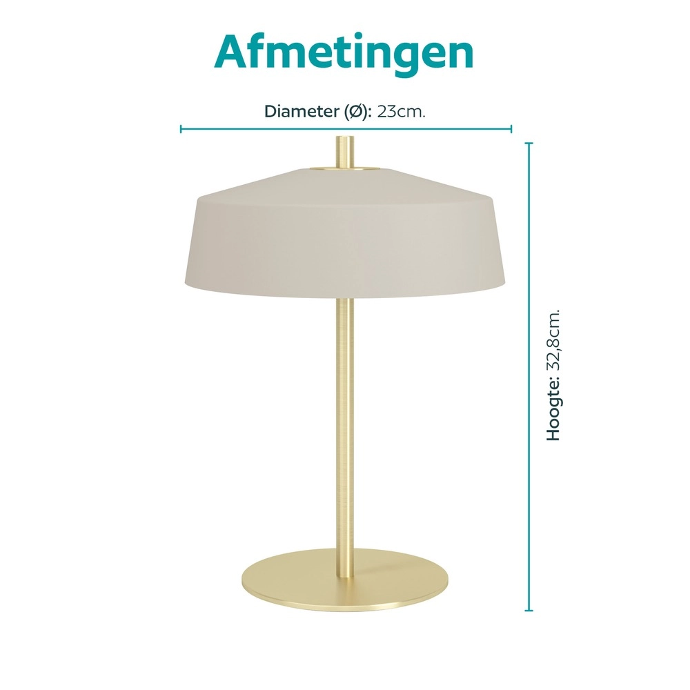 Design table lamp Valdiola sand brown