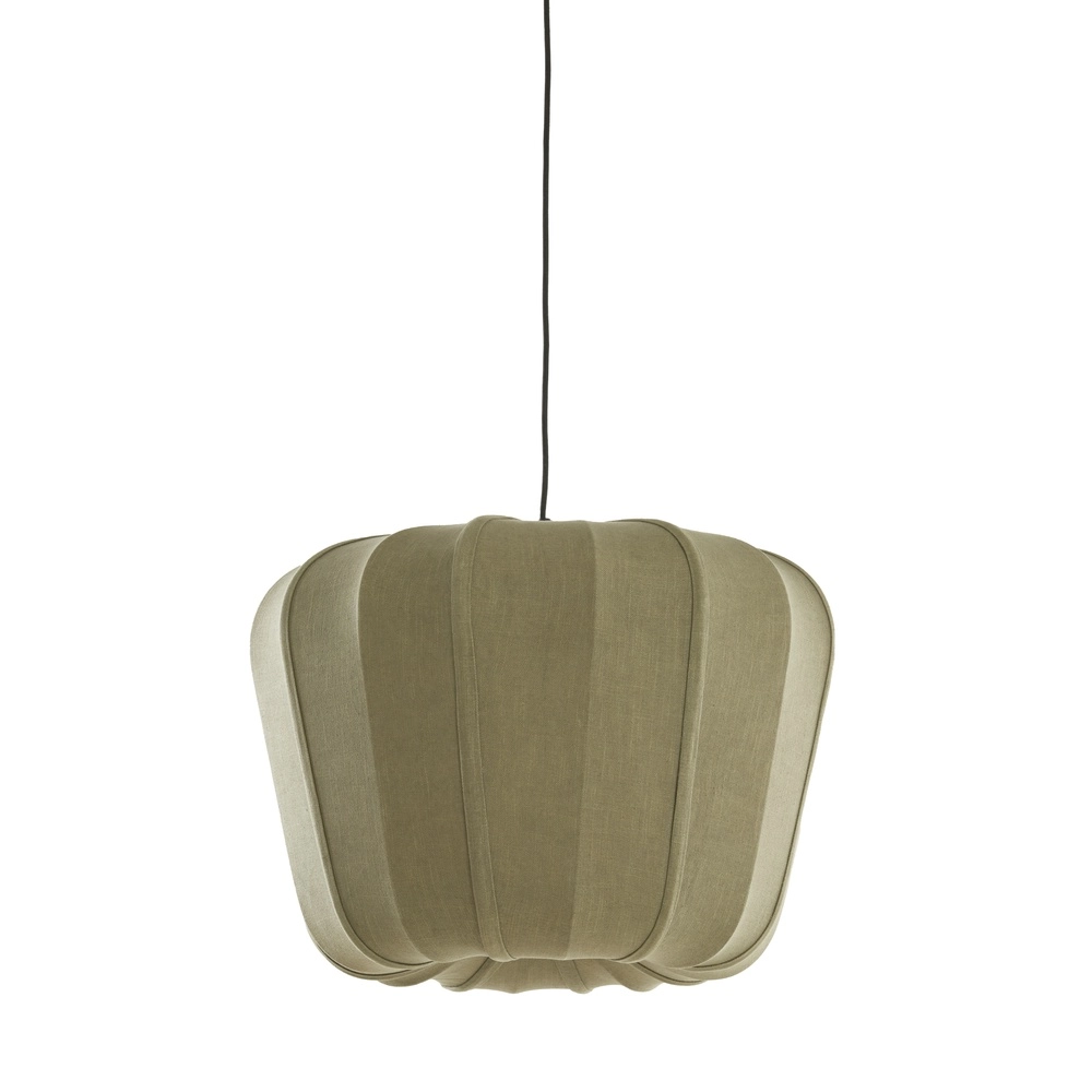 Japandi pendant lamp Zubedo Ø 60cm - olive green