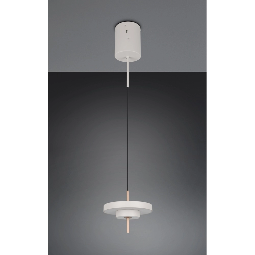 Design pendant lamp Keaton white Ø 20cm Trio 4017807653328