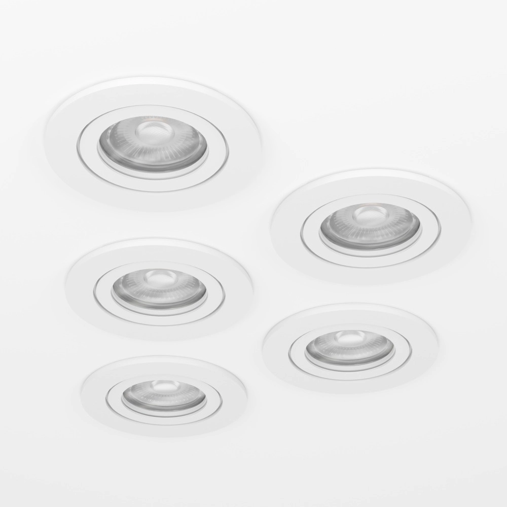Set of 5 recessed spotlights Barranco white Ø 9cm - 3-step CCT Eglo 9008606359455