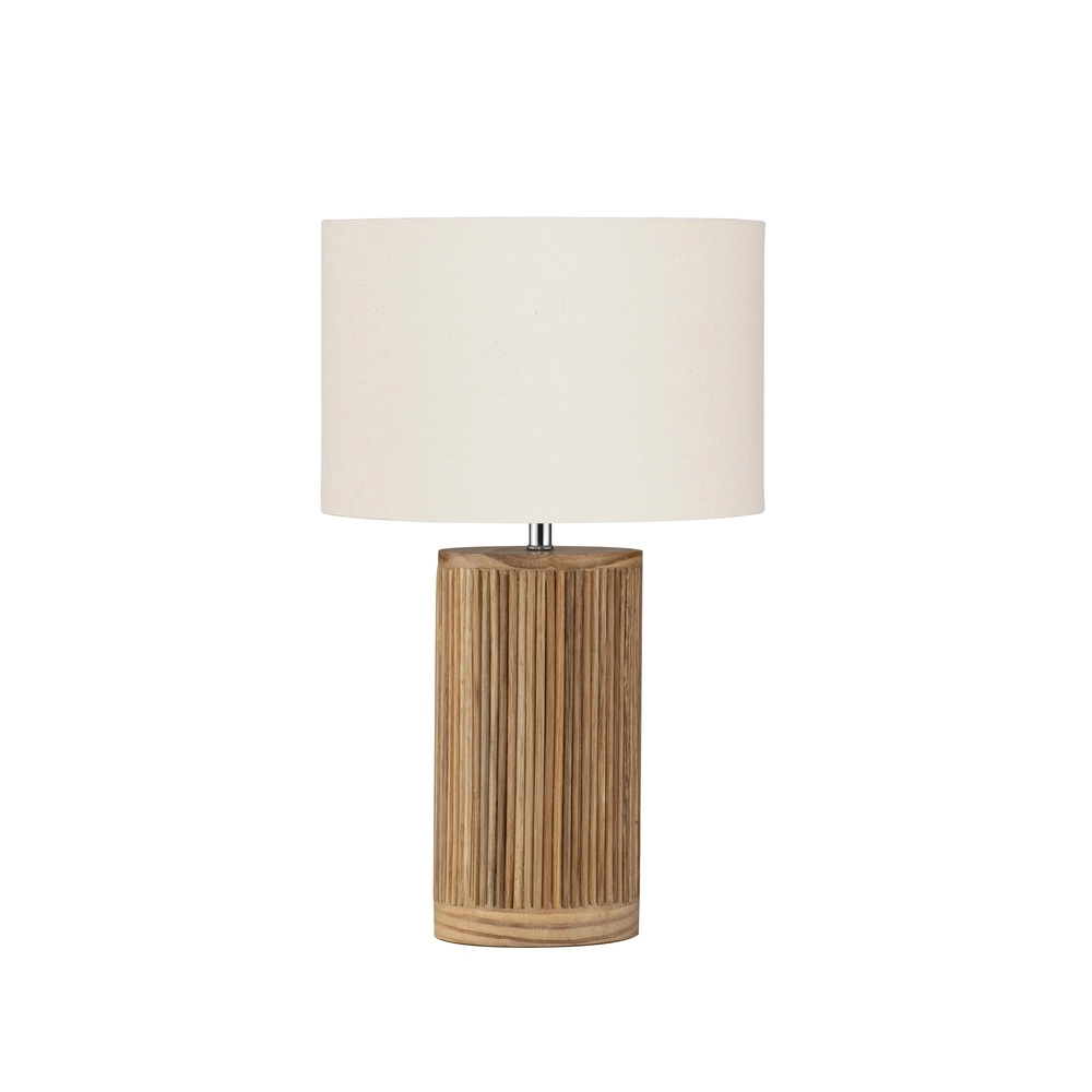 Table lamp Nau wood with white hood Lyora 5212017468284