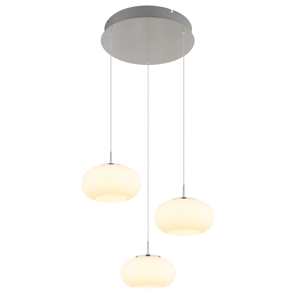 Design pendant lamp Quintara 3-light nickel