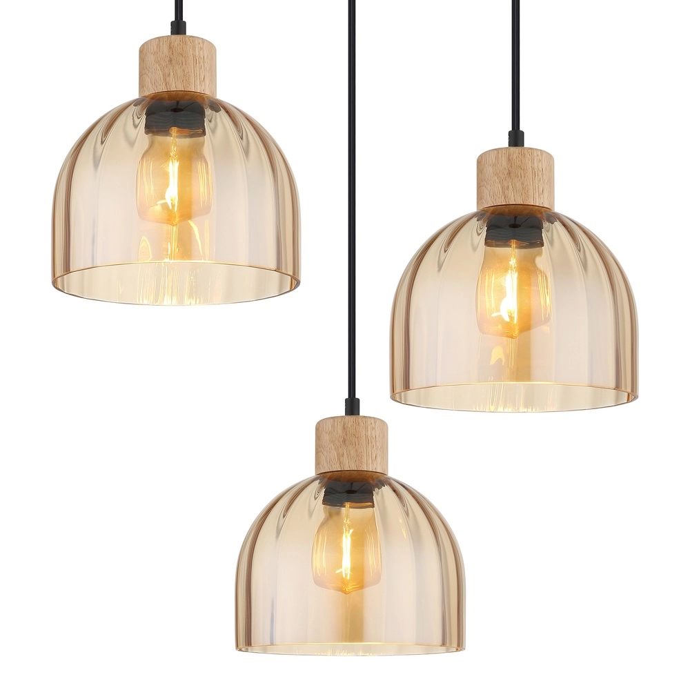 3-light pendant lamp Swanson Black Globo 9007371580651