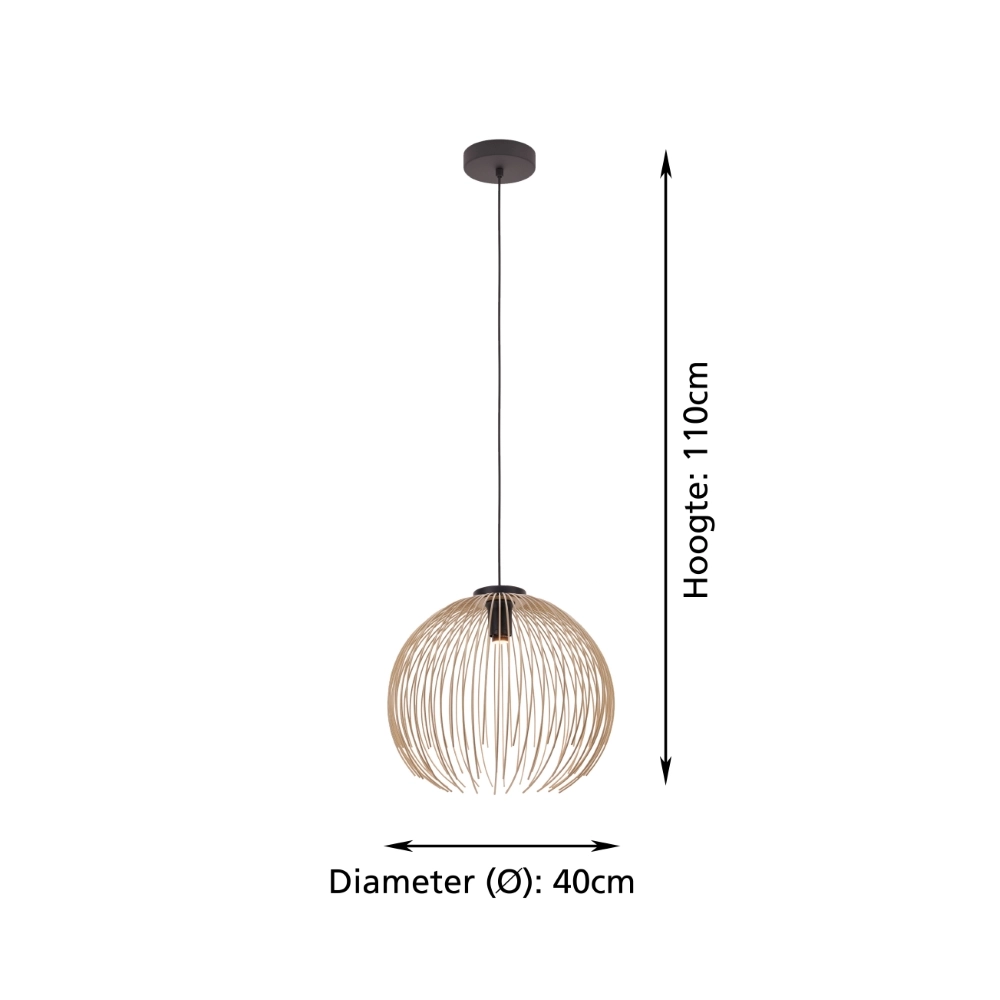 Design pendant lamp Alhabia Ø 39cm sand brown Stars of Light 9008606353095