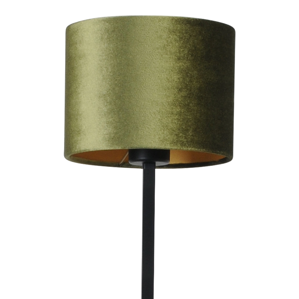 Black table lamp Venus with olive green lampshade Masterlight 8718121218298