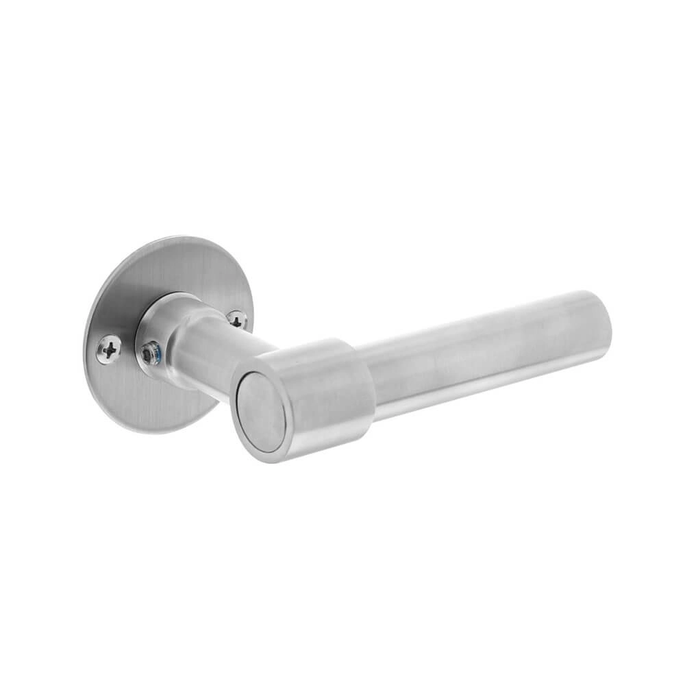 Door handle L/L model Krucko with flat rosette 2mm stainless steel