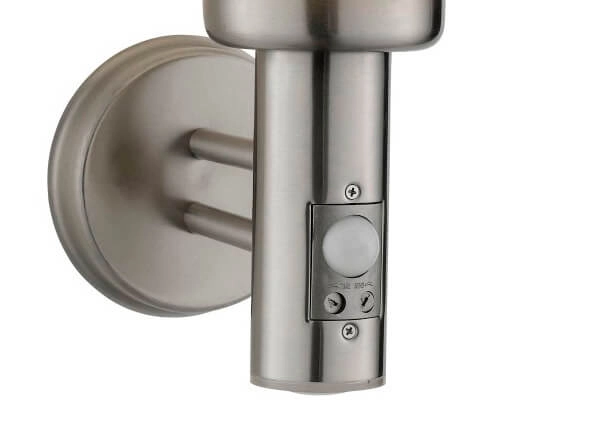 Stainless steel wall lamp Orb with sensor Searchlight 5013874402974