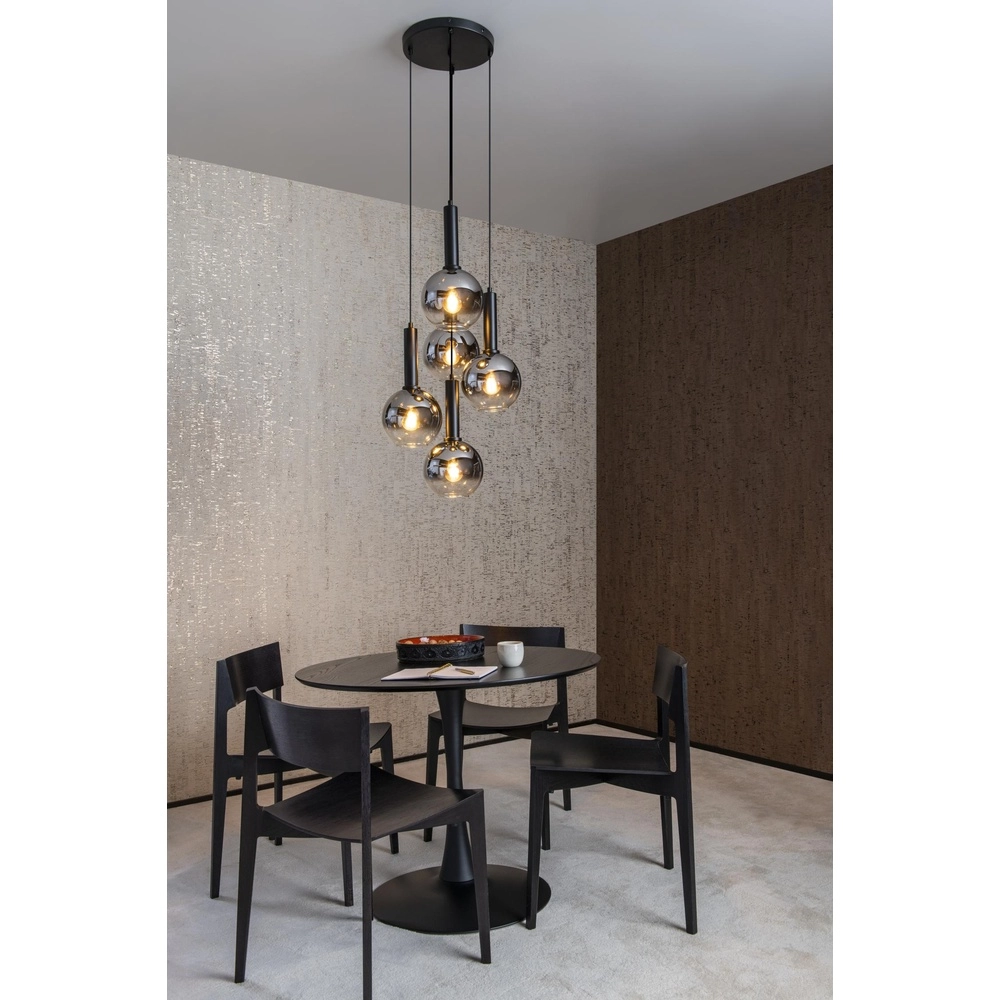 Pendant lamp Marius 5-light black Lucide 5411212452245