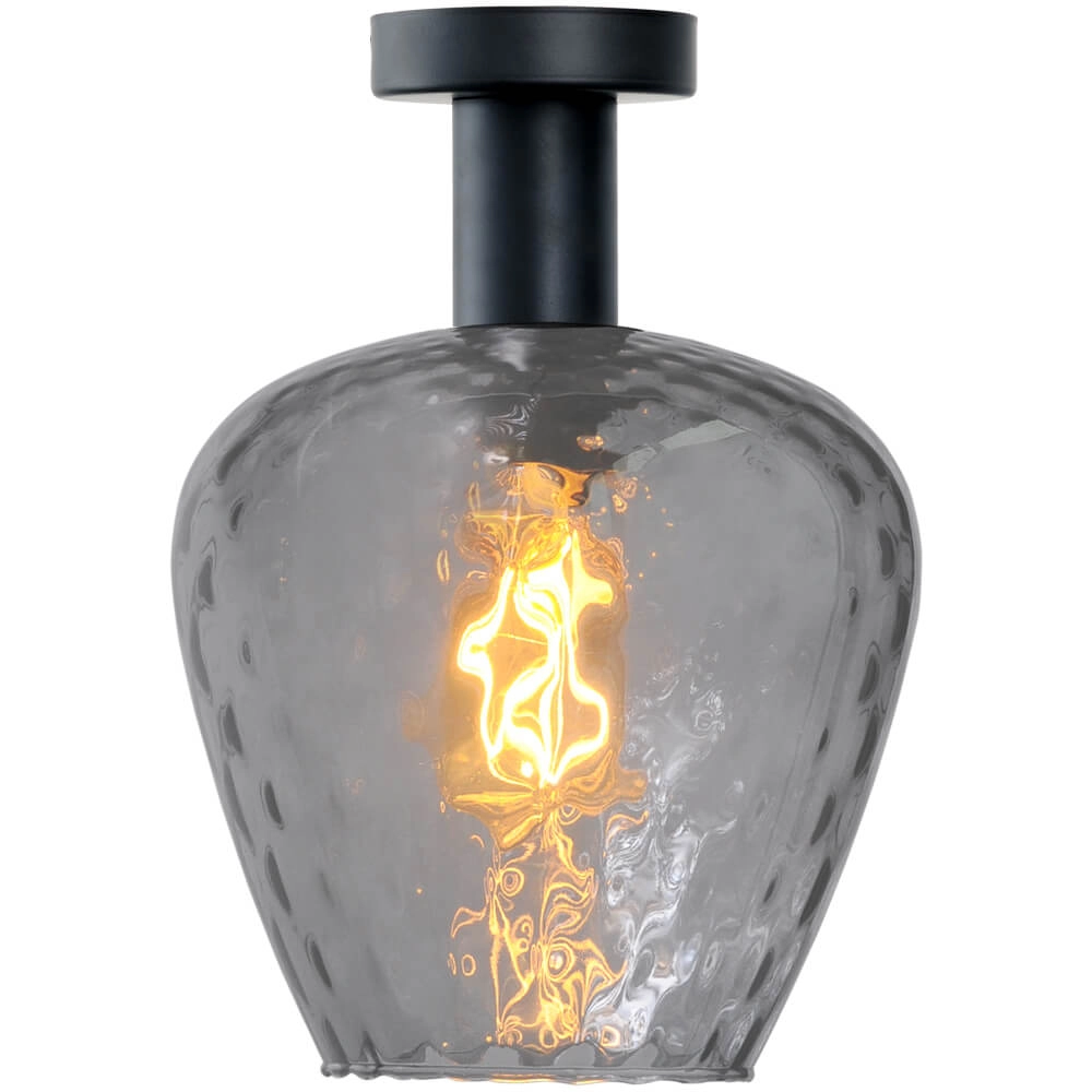 Ceiling lamp - Ø 21cm - Porto with Diamond smoke glass