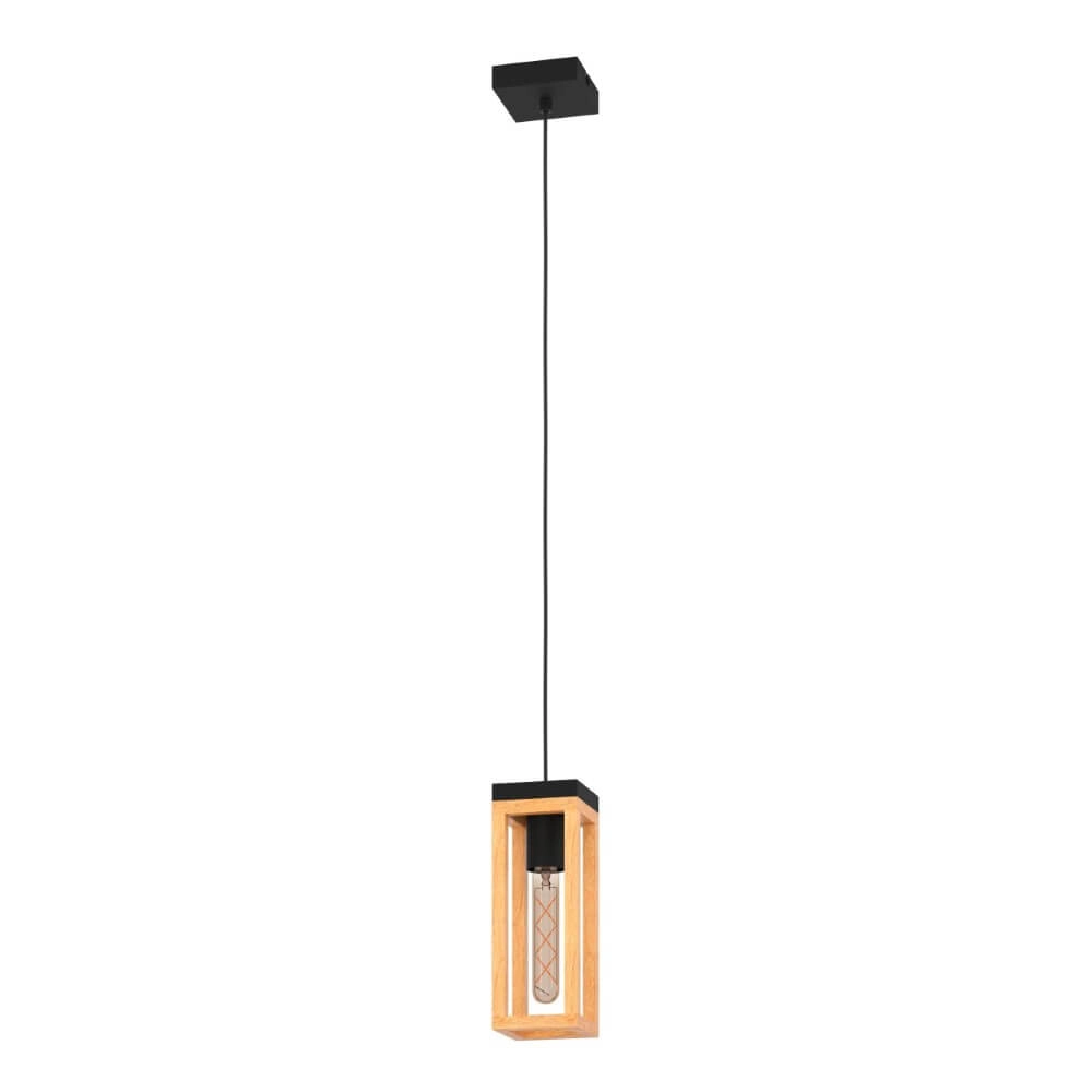 Wooden hanging lamp Nafferton Eglo 9002759437435