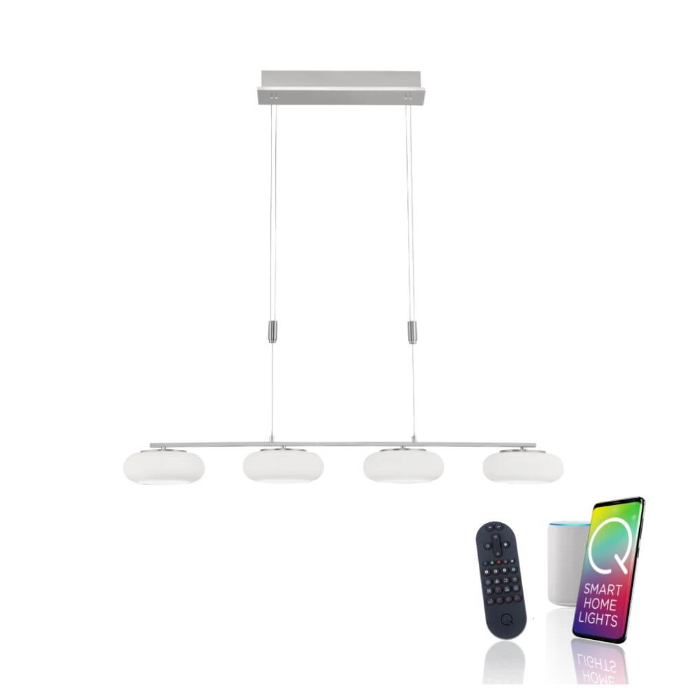 4-light pendant lamp Q-Etienne metal straight Paul Neuhaus 4012248350461