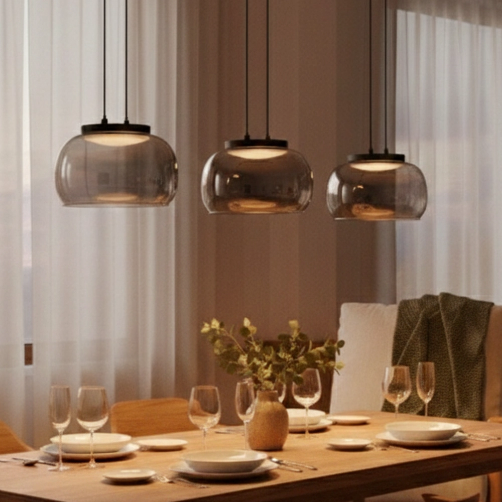 Modern pendant lamp Bios 3-light black