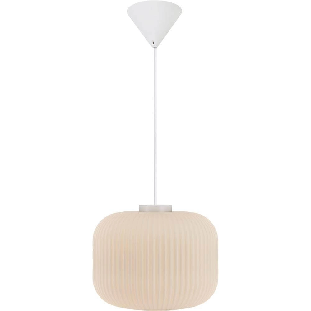 White pendant lamp Milford Ø 30cm