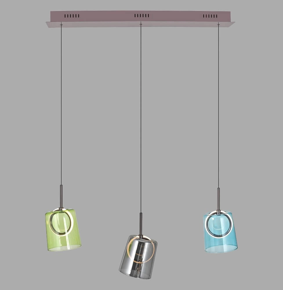 Pendant lamp Zula 3-light straight Paul Neuhaus 4012248383629