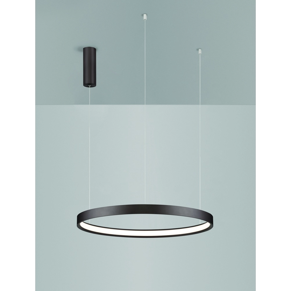 Sleek pendant lamp Perrine Ø 60cm coffee brown Lyora 5212017438935