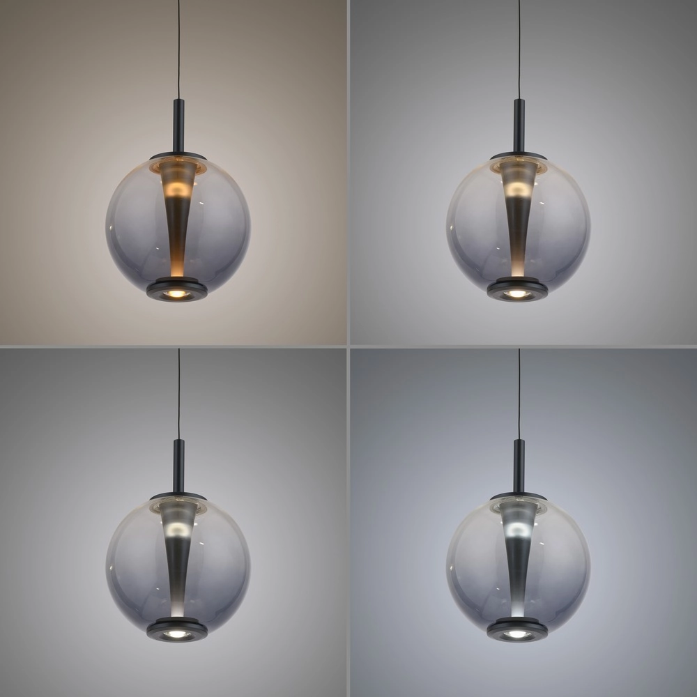 Led pendant light Pure Infinity with smoke glass - Ø 18cm Paul Neuhaus 4012248399033
