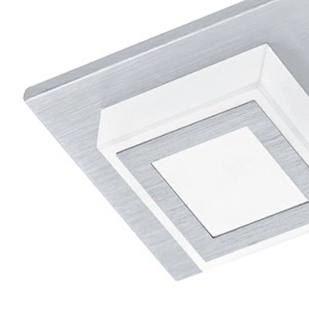 LED flush ceiling light Masiano 2-light metal gray Eglo 9002759945060