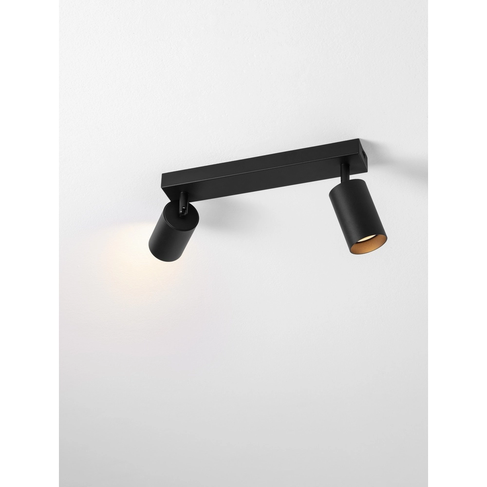 Ceiling spotlight Reig 2-light black Lyora 5212017477934