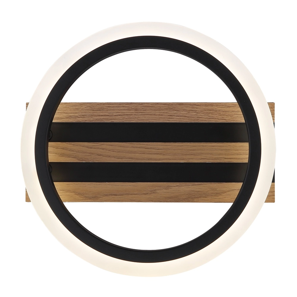 Ceiling lamp Blevins black with wood Globo 9007371569168
