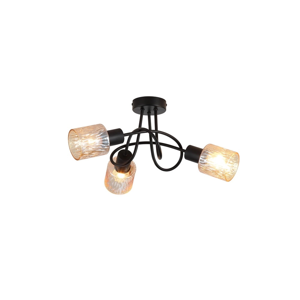 Ceiling lamp Knot black 5-lights