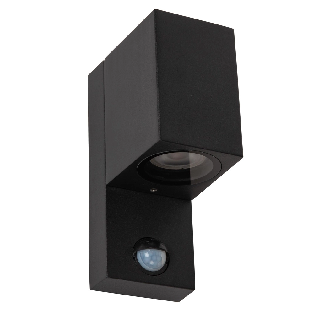 Design wall spot Zaro Single black with sensor