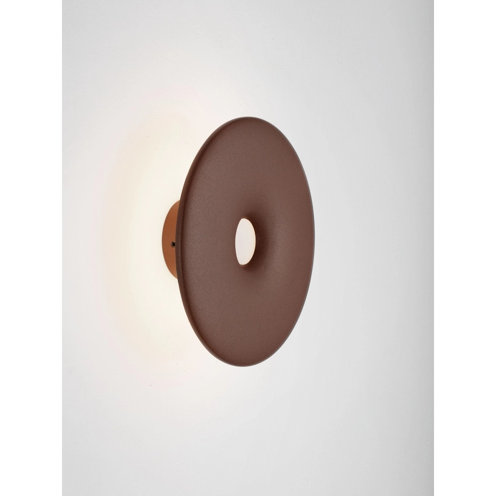 Unique wall lamp Splash round rusty brown