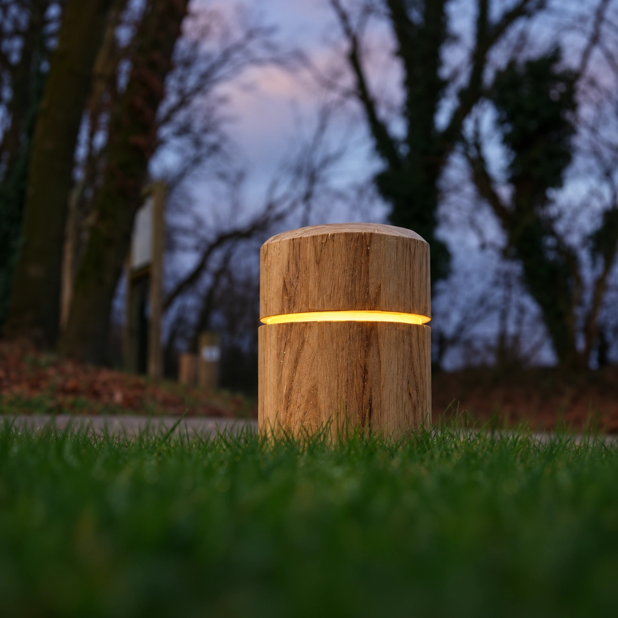Wooden border lighting Rondo Chestnut - 31.5cm - 2700K - round