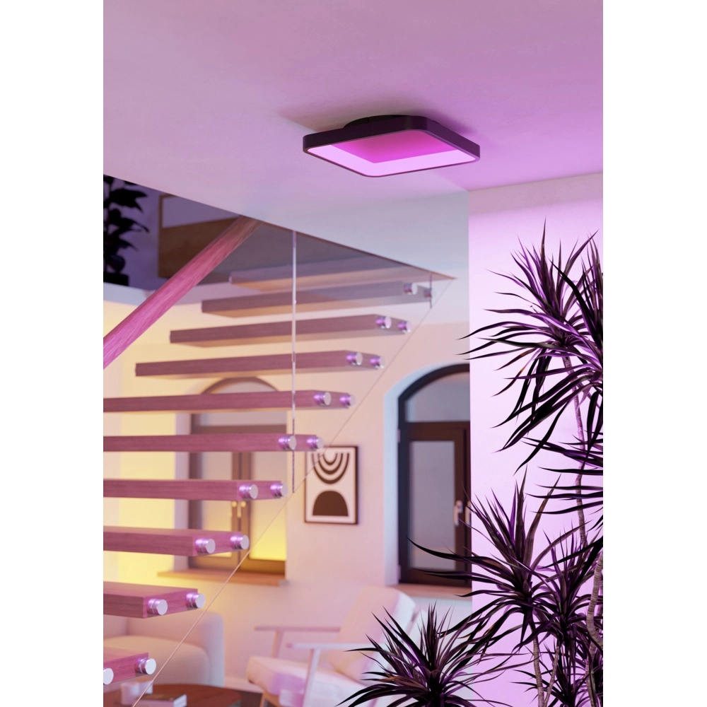 Square ceiling lamp Loretello-Z Smart Black Eglo 9008606358229