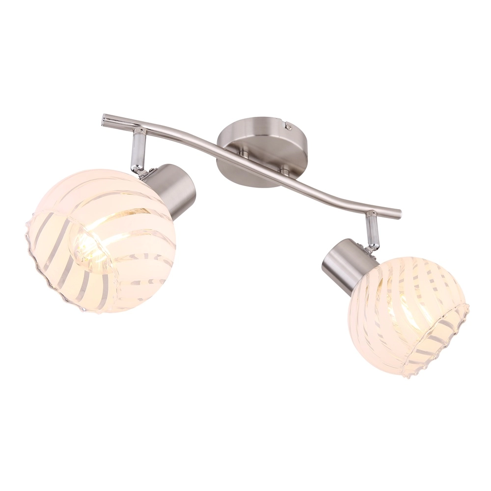 Ceiling lamp Willy nickel 2-light