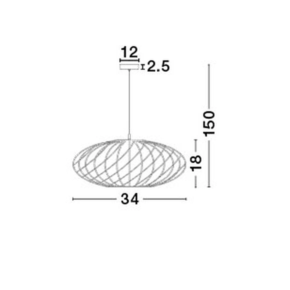 Pendant lamp Eriberto Ø 35cm rust brown Lyora 5212017407610