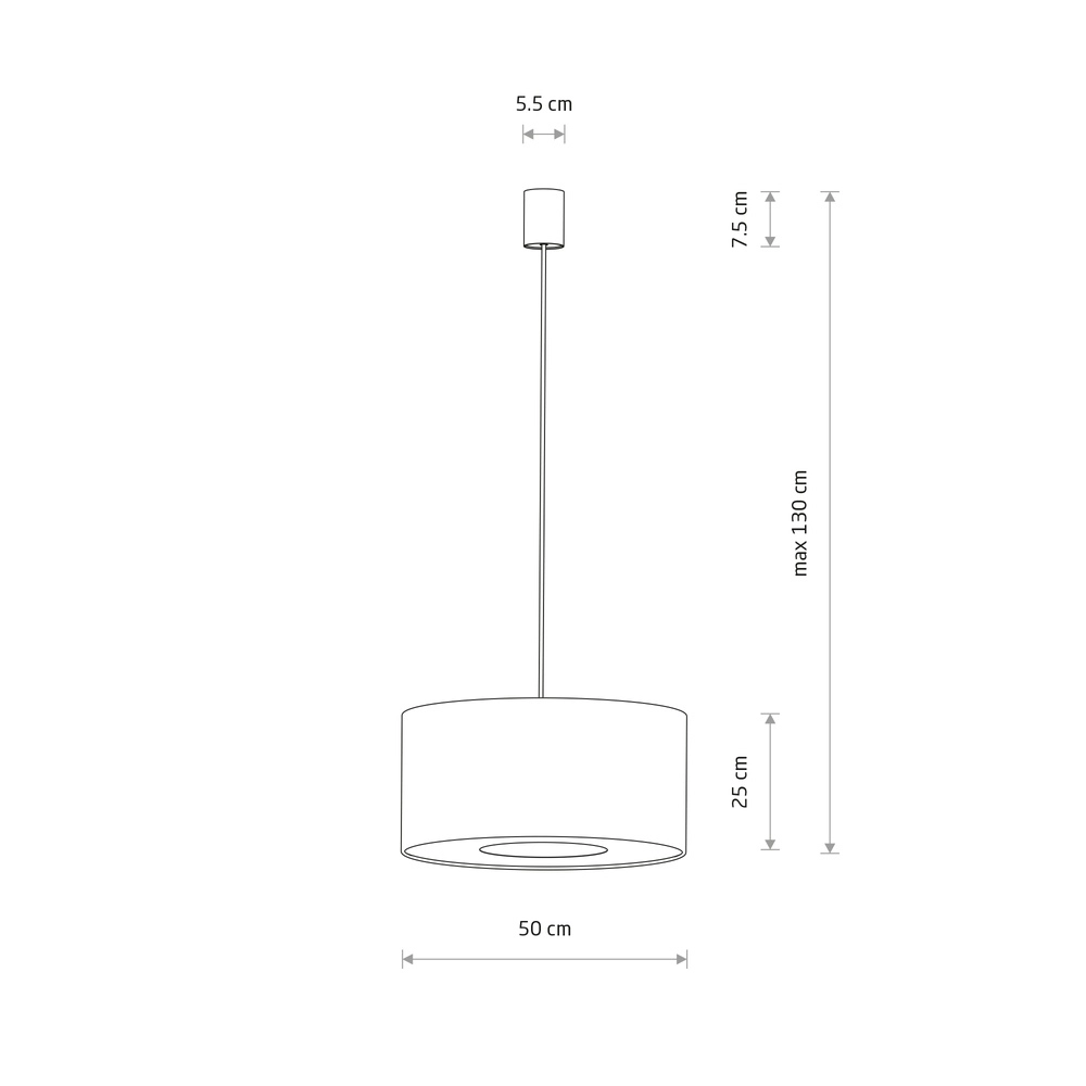 Pendant lamp Cedro sand brown Ø 50cm