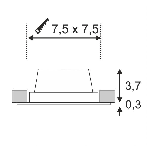 LED recessed spot Frame Basic LED 9cm white SLV 4024163158145