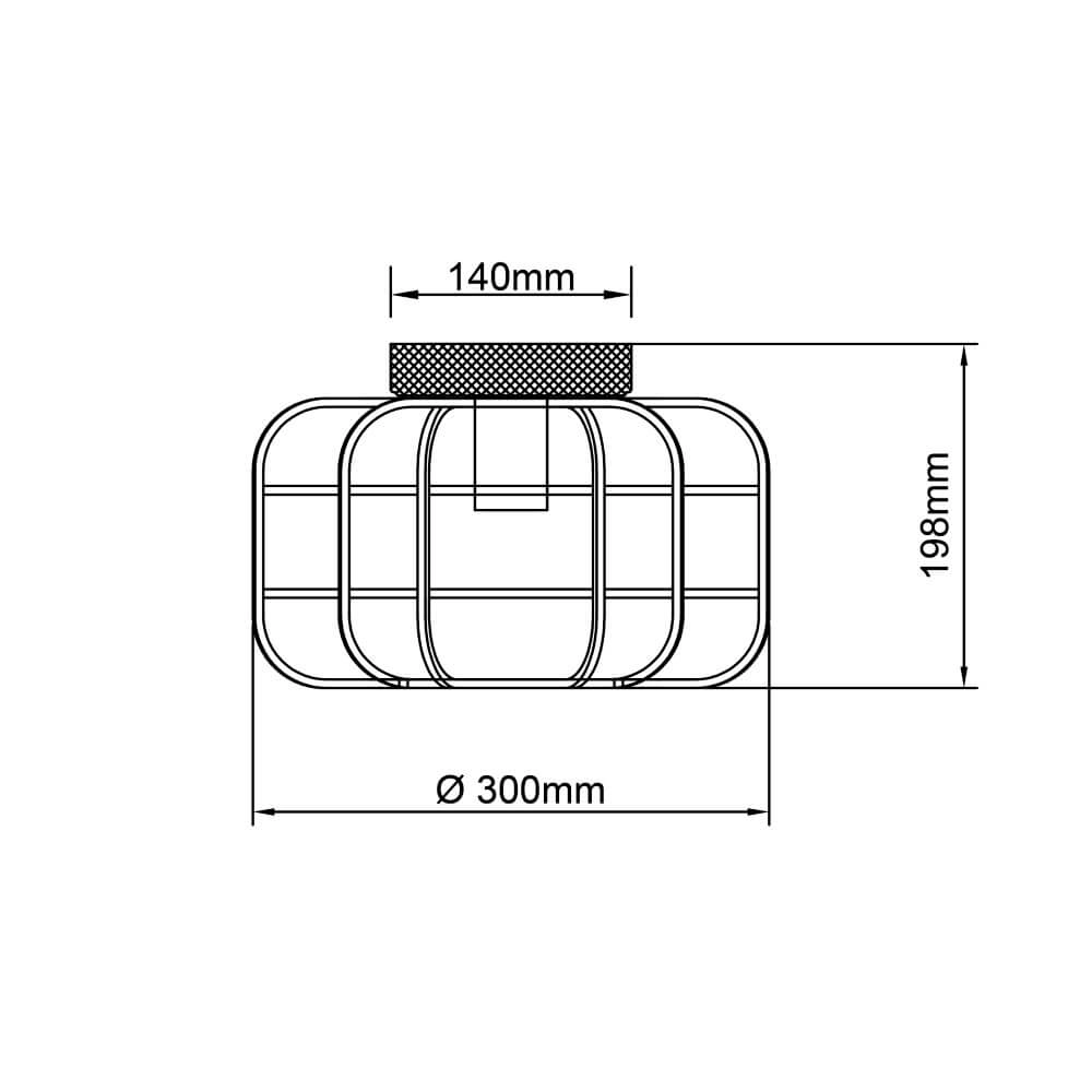 Country ceiling lamp Gwen Ø 30cm Brilliant 4004353408403