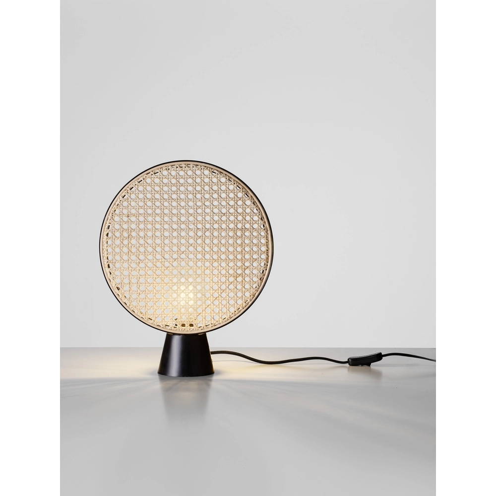 Table lamp Tiera Rattan with black