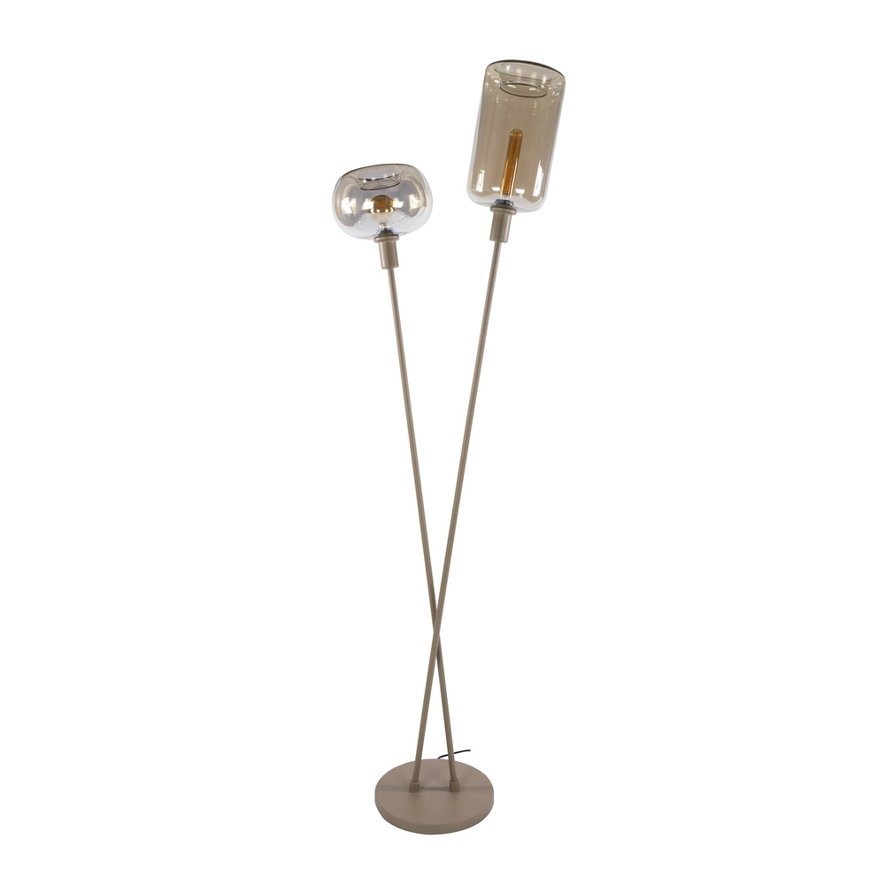 Moderne vloerlamp Serene zand bruin Lyora 8716803514744