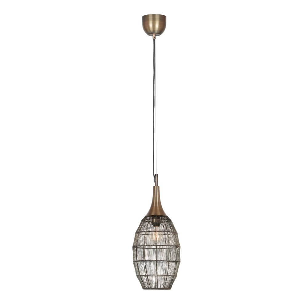 Oval pendant lamp Soraya Ø 26cm - bronze Trio 4017807617443