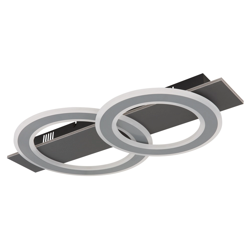 Design ceiling lamp Jayden anthracite 2 rings Globo 9007371453054