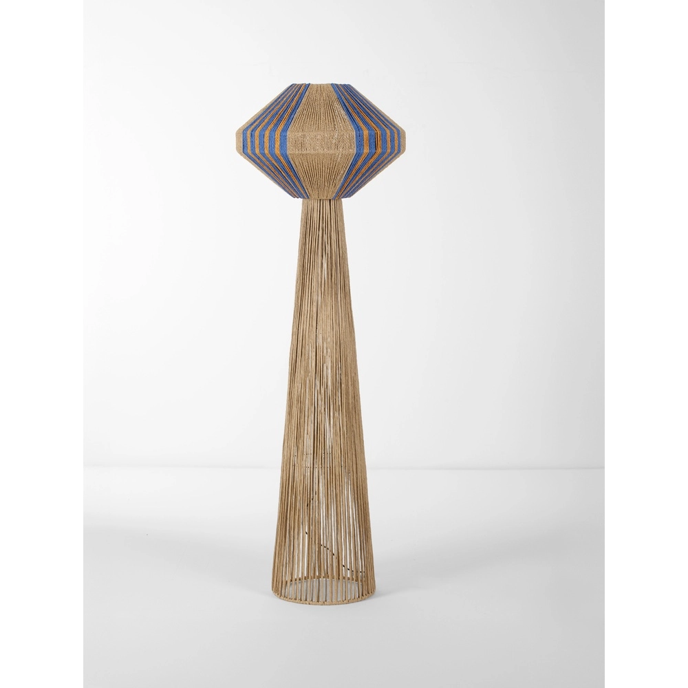 Floor lamp Abby Ø 50cm brown with blue Lyora 5212017477439