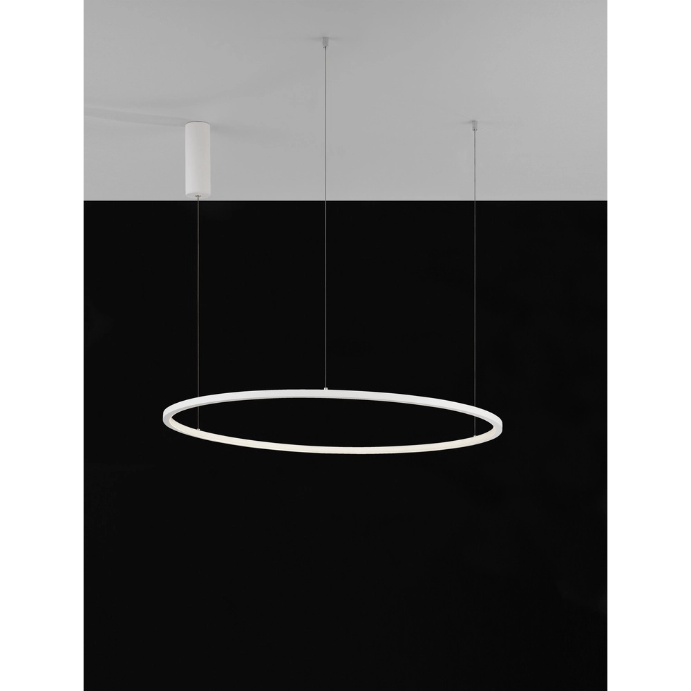 Round pendant lamp Tarquin white Ø 80cm Lyora 5212017438294