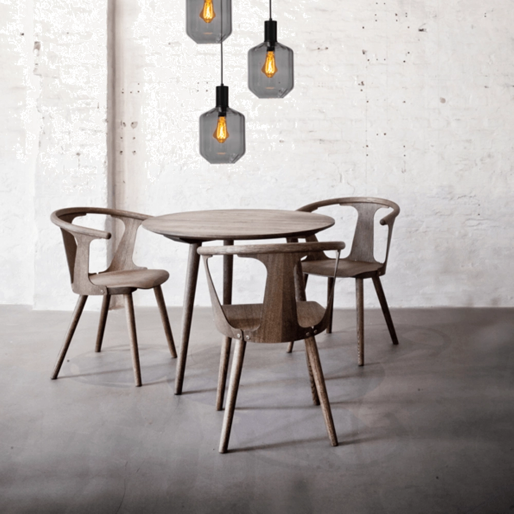 3-light loft hanging lamp - black - Porto with Jagger smoke glasses Masterlight 8718121270869