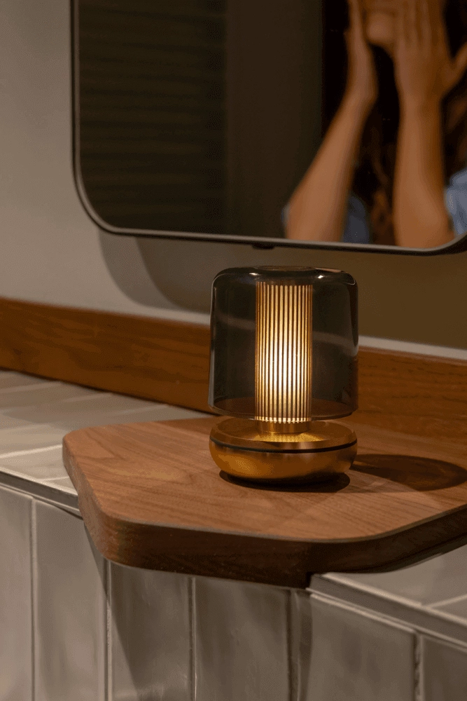 Rechargeable table lamp Firefly gold smoked Humble 6097522568556