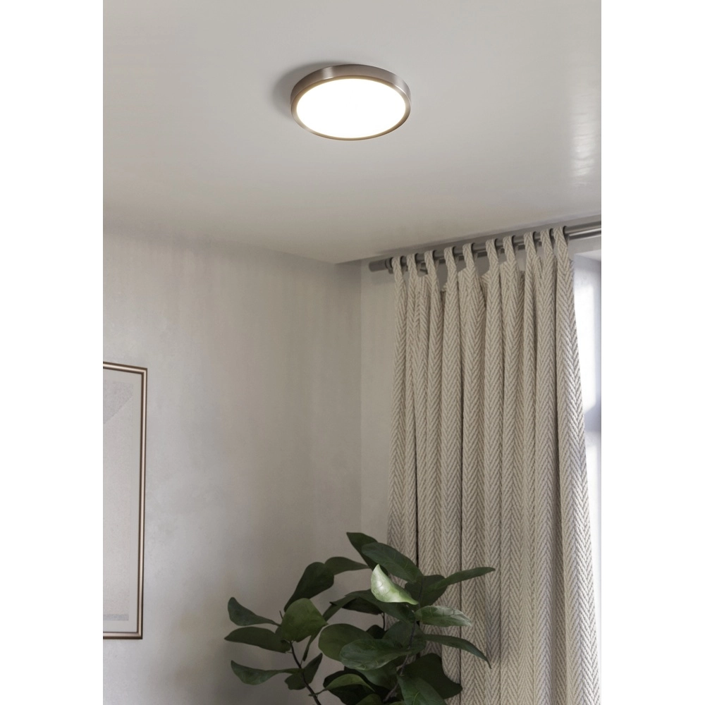 Led ceiling light Fueva 6 round - stainless steel - Ø 27.8cm Eglo 9008606330249