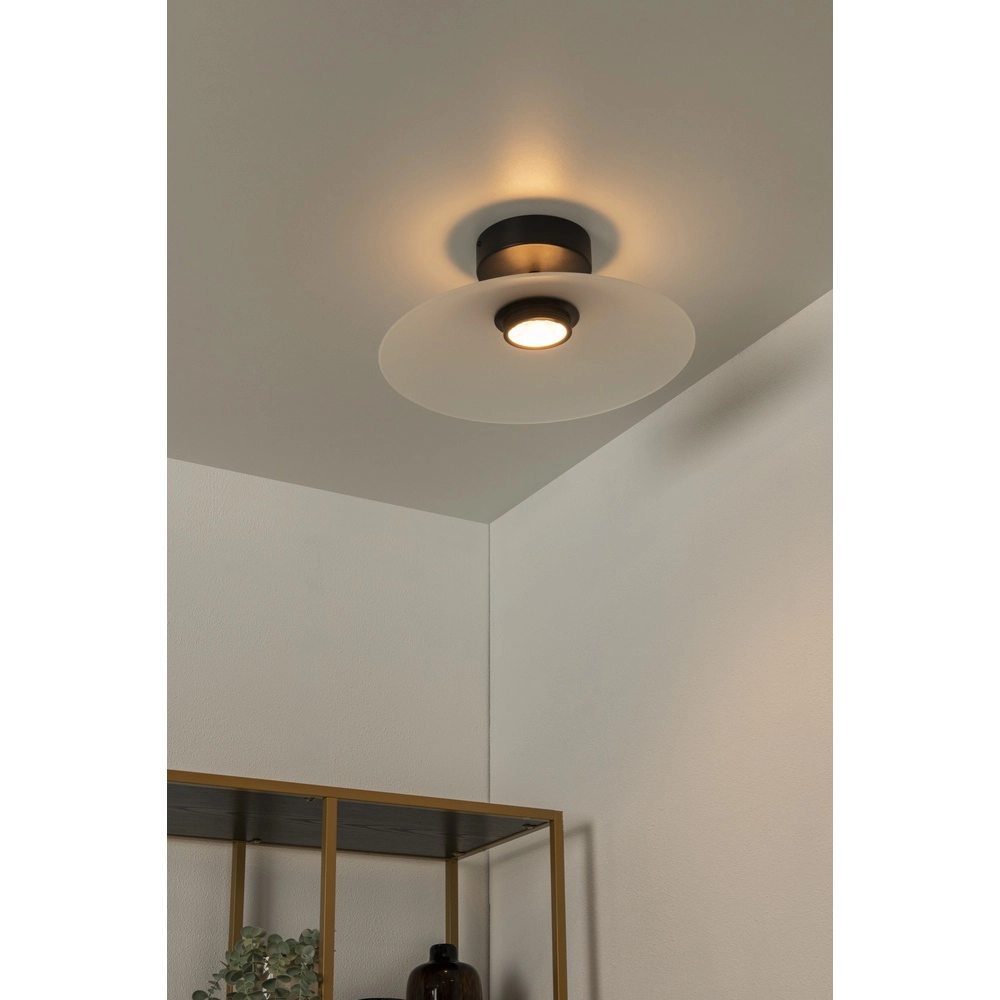 Sleek ceiling lamp Menga Ø 40cm white glass Premium by Lucide 5411212251213