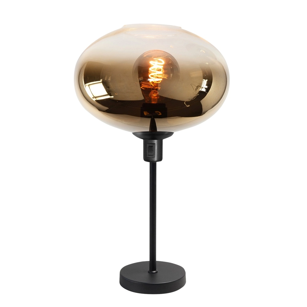 Table lamp Bellini black with gold glass Ø 26cm