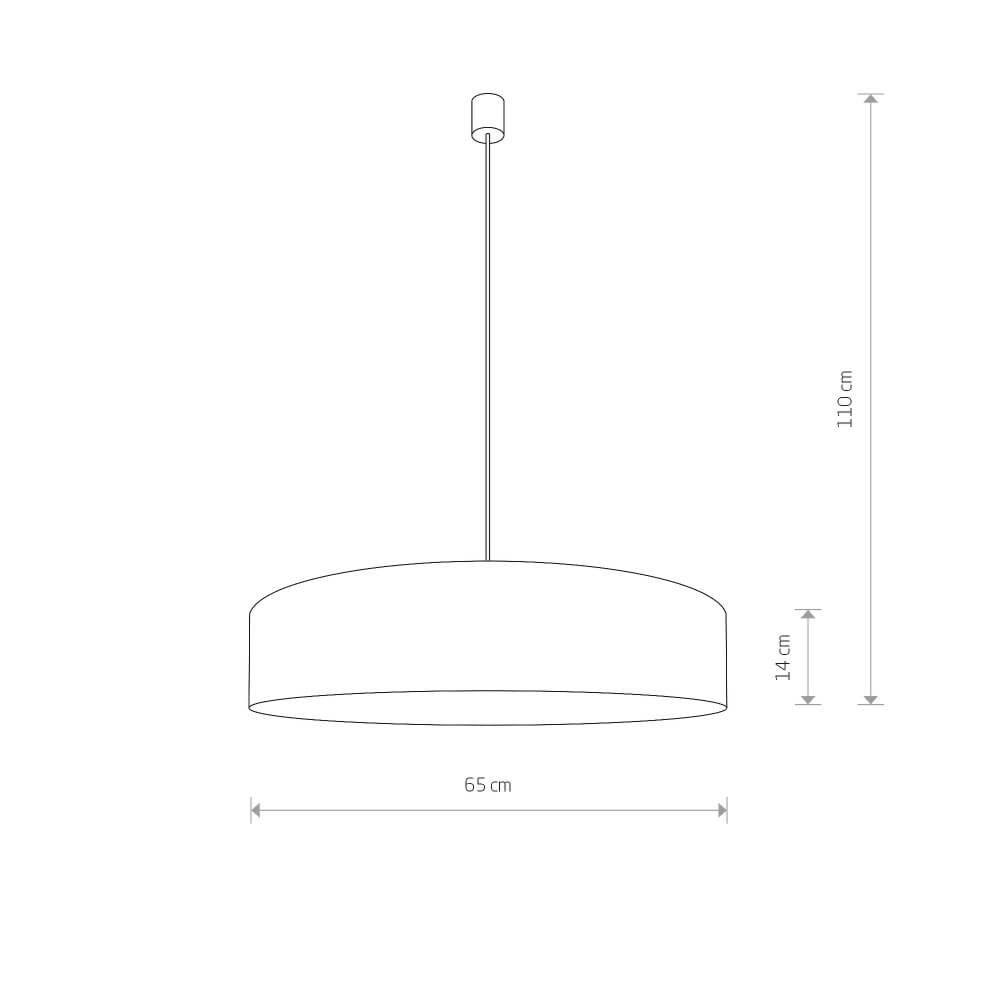 Gold hanging lamp Turda Ø 65cm Lyora 5903139895095