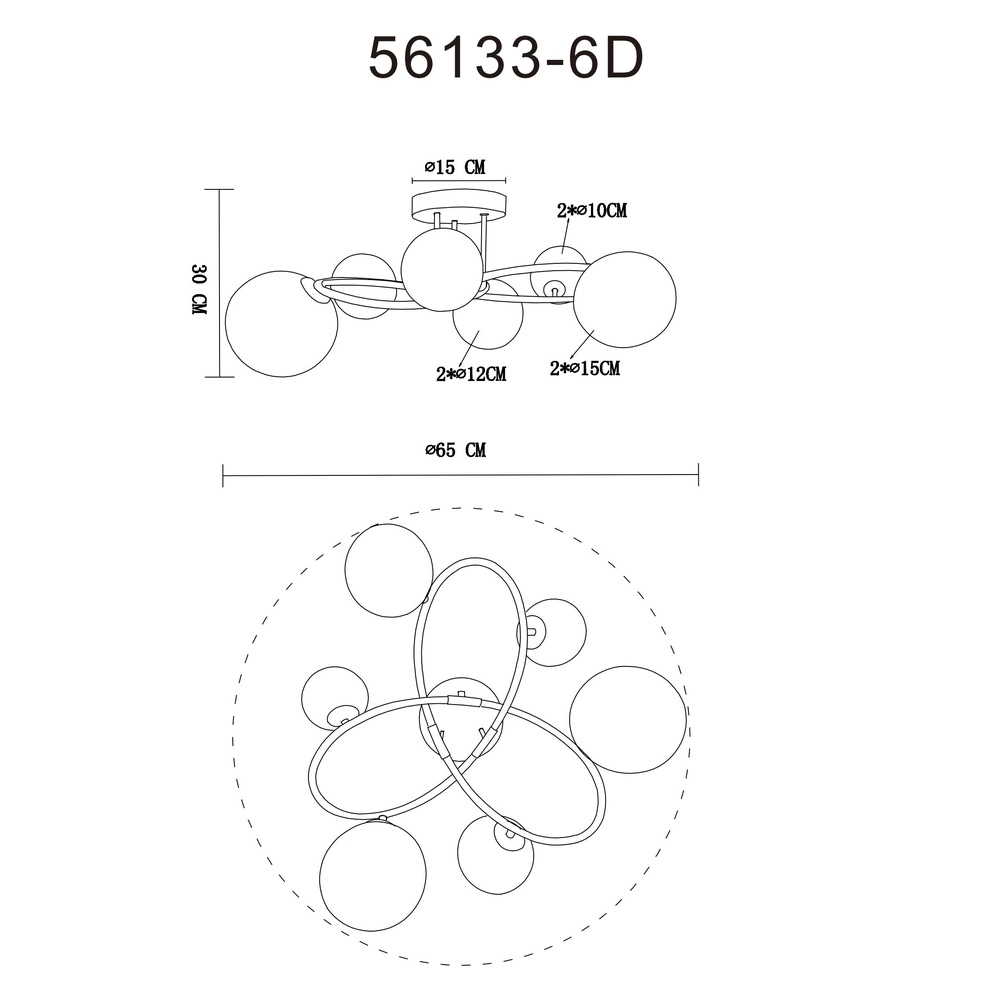 Black ceiling lamp Riha Design Globo 9007371448807