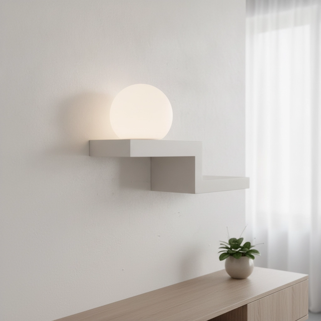 Bedside lamp Room white with wireless charger