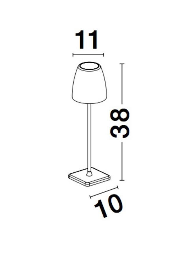 Rechargeable table lamp Colt 38cm anthracite Lyora 5212017425508